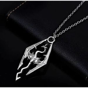 Elder Scrolls Skyrim Necklace Imperial Dragon Symbol Oblivion Morrowind NEW